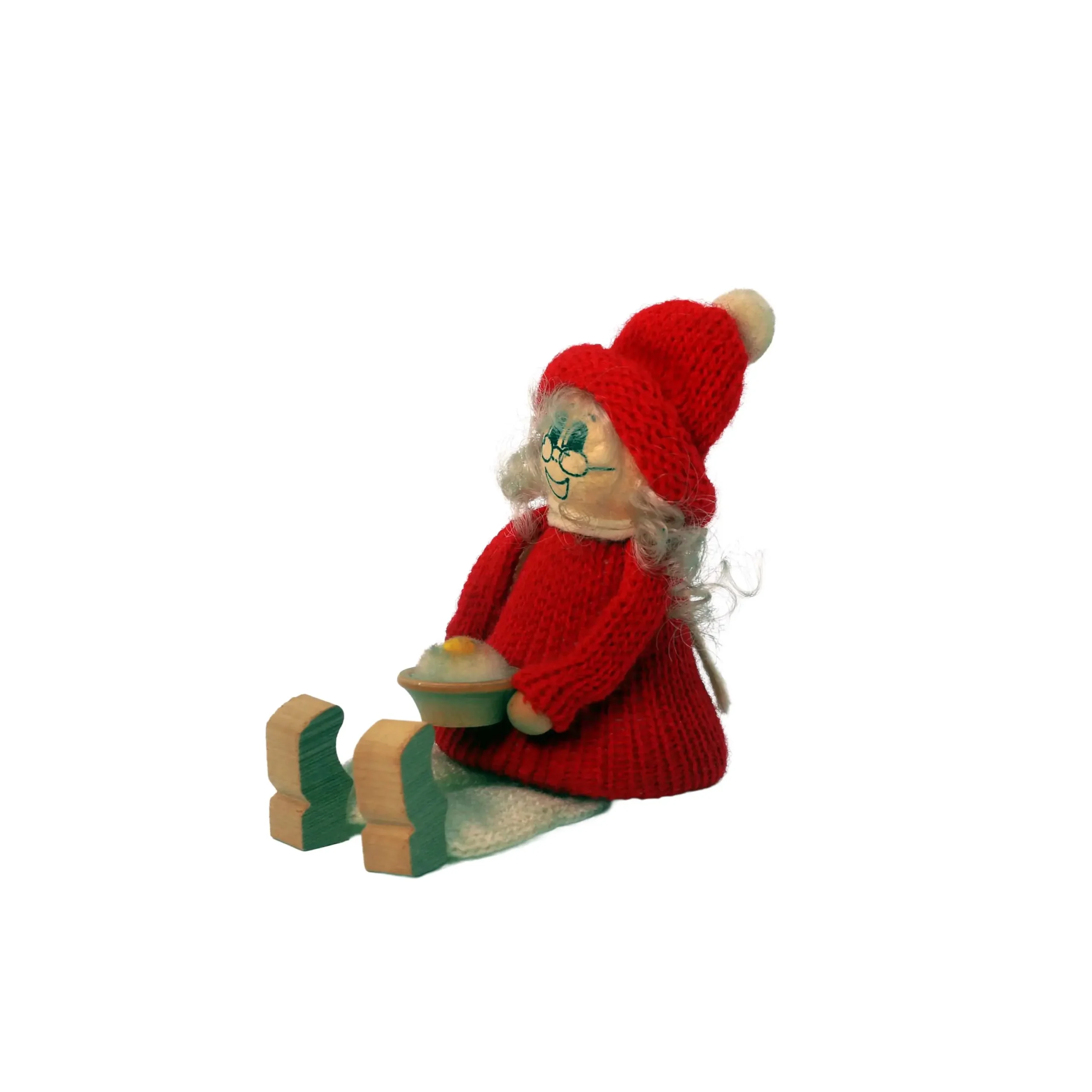 julepige med groed set fra siden